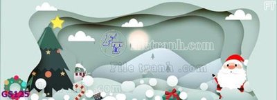 File tranh File phông cây thông giáng sinh GS125 (ảnh gốc) chi tiết rõ ràng