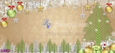 File gốc File phông cây thông giáng sinh GS82 (in tráng gương) ốp tường