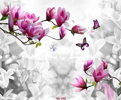 File tranh gốc in trần nhà file tranh hoa H06 3D