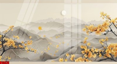 Ảnh gốc file in lụa File tranh gốc in tranh tường nền tổng hợp H10376 chi tiết