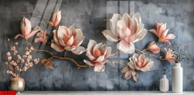 Tải file File tranh gốc in tranh tường nền tổng hợp H10386 (gốc) chủ đề hoa sen