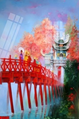 File gốc File tranh gốc in tranh tường nền tổng hợp H10581 (in lụa) tranh mã đáo