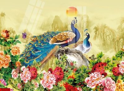 Tải file File tranh gốc in tranh tường nền tổng hợp H10955 (ảnh gốc) in tranh kính