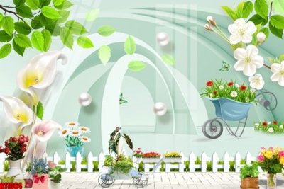 File gốc File tranh gốc in tranh tường nền tổng hợp H11064 (in mica) cắt laser