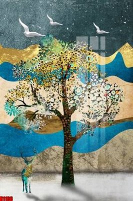 Download file gốc File tranh decor tranh bộ treo tường tổng hợp H1166 (in mica) trang trí