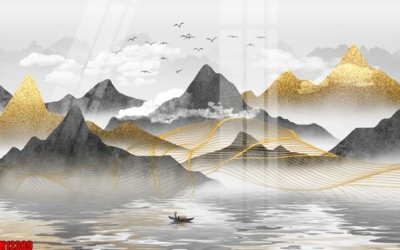 File in trần File tranh gốc in tranh tường nền tổng hợp H12389 (bản gốc) phong cảnh