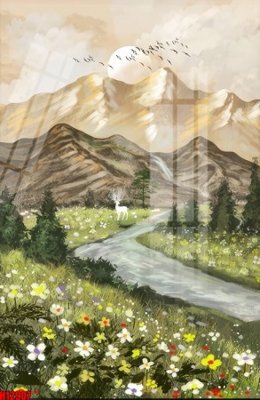 File in mica File tranh gốc in tranh tường nền tổng hợp H12907 (bản gốc) làm vách ngăn