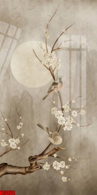 File in trần File tranh gốc in tranh tường nền tổng hợp H13164 (bản gốc) phong cảnh