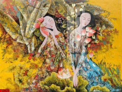 File gốc File tranh gốc in tranh tường nền tổng hợp H13573 (in lụa) cao cấp