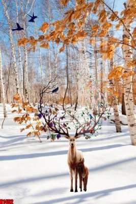 File gốc File tranh decor tranh bộ treo tường tổng hợp H1452 (in lụa) tranh mã đáo