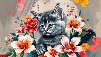 Ảnh gốc File tranh gốc in tranh tường nền tổng hợp H14572 (siêu chi tiết) để in ấn