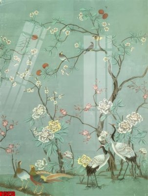 Download file gốc File tranh gốc in tranh tường nền tổng hợp H15273 (in lụa) hoa lá