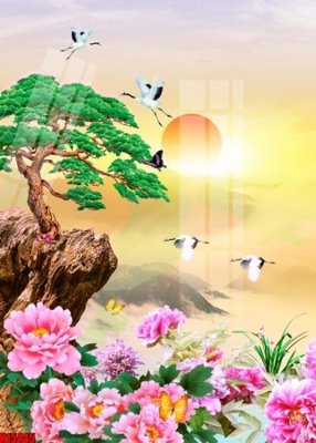 File gốc in mica File tranh gốc in tranh tường nền tổng hợp H15445 chất lượng