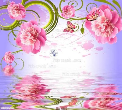 File PSD file tranh hoa H155 (bản gốc) cho nhà in