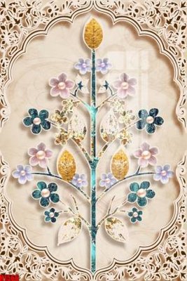 File gốc File tranh decor tranh bộ treo tường tổng hợp H1566 (in lụa) tranh mã đáo