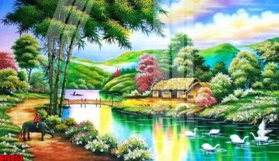 File gốc File tranh gốc in tranh tường nền tổng hợp H16853 (cho in 3D) độc đáo