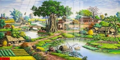 File gốc File tranh gốc in tranh tường nền tổng hợp H16884 (in lụa) chi tiết cao