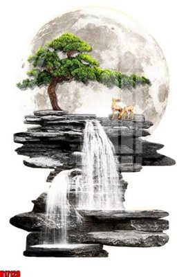 File in trần File tranh gốc in tranh tường nền tổng hợp H17128 (file gốc) hoa văn 3D