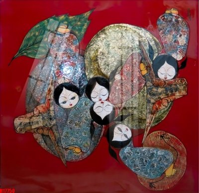 File PSD File tranh gốc in tranh tường nền tổng hợp H17750 (bản gốc) dễ dàng edit