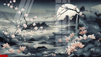 File tranh File tranh gốc in tranh tường nền tổng hợp H17852 (gốc) phong cách tối giản