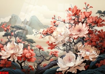 Tải file File tranh gốc in tranh tường nền tổng hợp H18298 (gốc) in ấn chất lượng