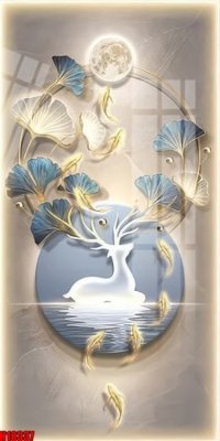 File PSD File tranh gốc in tranh tường nền tổng hợp H18337 (gốc) nhiều lớp (multi-layer)