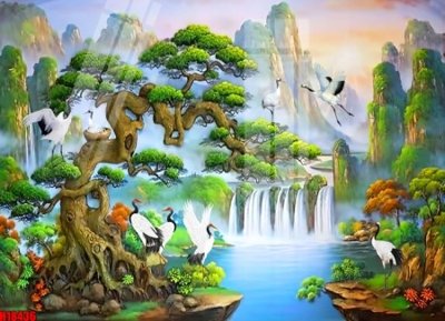 File gốc in ấn File tranh gốc in tranh tường nền tổng hợp H18436 chuẩn màu CMYK