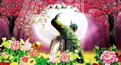 File gốc File tranh gốc in tranh tường nền tổng hợp H18468 (AI/EPS) cho in ấn