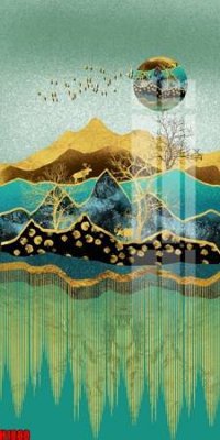 Download file gốc File tranh decor tranh bộ treo tường tổng hợp H1888 (in lụa) tranh 3D