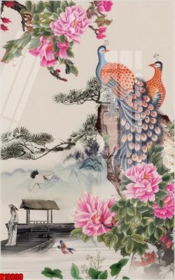 File tranh File tranh gốc in tranh tường nền tổng hợp H18899 (file gốc) chủ đề phong thủy