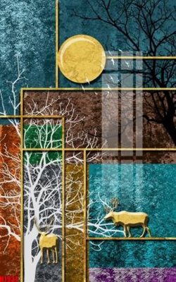 Hình ảnh file gốc in trần nhà File tranh decor tranh bộ treo tường tổng hợp H1931