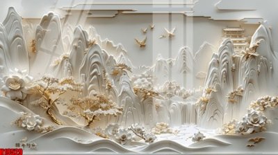 File gốc File tranh gốc in tranh tường nền tổng hợp H19529 (in lụa) tranh mã đáo