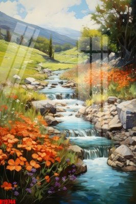 File PSD File tranh gốc in tranh tường nền tổng hợp H19744 (bản gốc) cho nhà in