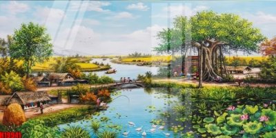 File tranh File tranh gốc in tranh tường nền tổng hợp H19941 (bản gốc) in lụa 3D