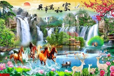 File in trần File tranh gốc in tranh tường nền tổng hợp H20455 (bản gốc) hoa văn