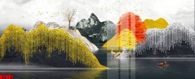 File tranh File tranh decor tranh bộ treo tường tổng hợp H2081 (bản gốc) in lụa dán tường