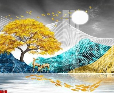 File in trần File tranh decor tranh bộ treo tường tổng hợp H2115 (bản gốc 3D) sống động