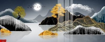 File ảnh File tranh decor tranh bộ treo tường tổng hợp H2117 (gốc) in PP, decal