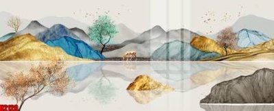 File tranh File tranh decor tranh bộ treo tường tổng hợp H2129 (gốc) phong cách tối giản