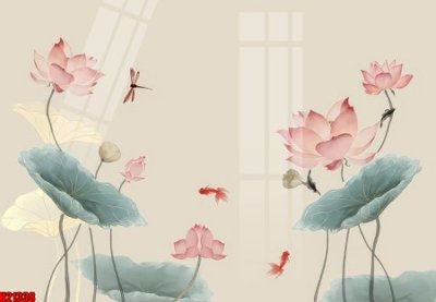 File gốc File tranh gốc in tranh tường nền tổng hợp H21338 (in tráng gương) sang trọng