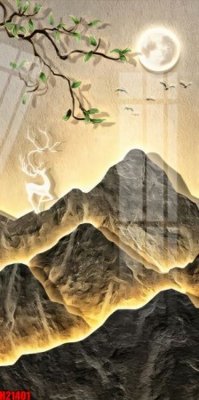 File gốc File tranh gốc in tranh tường nền tổng hợp H21401 (in tráng gương) sang trọng