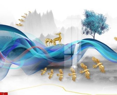 File tranh File tranh decor tranh bộ treo tường tổng hợp H2146 (bản gốc) in lụa 3D