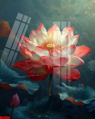 Download file gốc File tranh gốc in tranh tường nền tổng hợp H22555 (in lụa) hoa lá