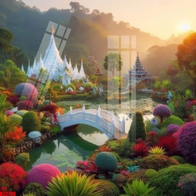 File gốc File tranh gốc in tranh tường nền tổng hợp H22700 (in lụa) tranh mã đáo