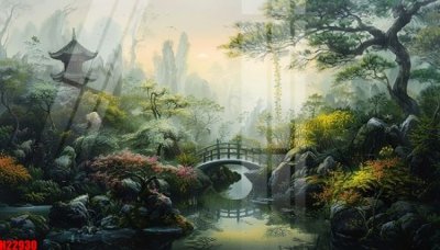 Download file gốc File tranh gốc in tranh tường nền tổng hợp H22930 (in lụa) tranh 3D