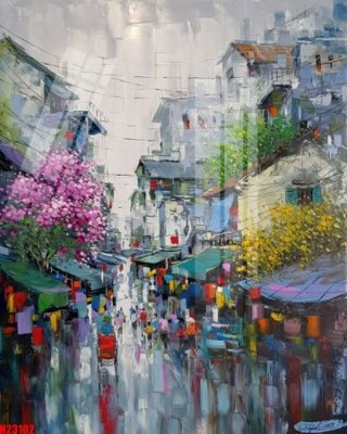 File gốc File tranh gốc in tranh tường nền tổng hợp H23102 (in tráng gương) hiện đại