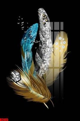 File gốc File tranh decor tranh bộ treo tường tổng hợp H2405 (in tráng gương) sang trọng