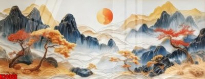 File in trần File tranh gốc in tranh tường nền tổng hợp H24066 (bản gốc) đại dương