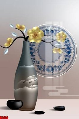 Tải file File tranh decor tranh bộ treo tường tổng hợp H2430 (gốc) làm file in ấn