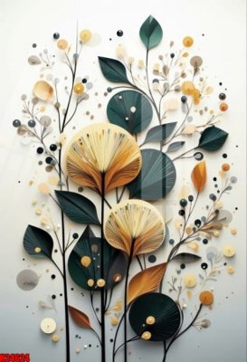 File gốc File tranh gốc in tranh tường nền tổng hợp H24624 (in lụa) chi tiết cao